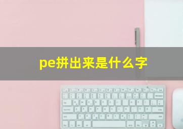 pe拼出来是什么字