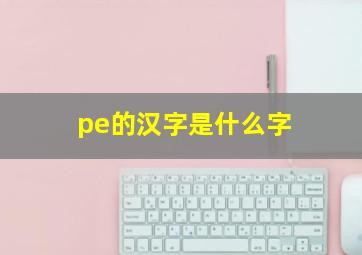 pe的汉字是什么字