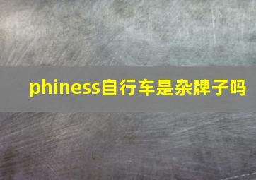 phiness自行车是杂牌子吗