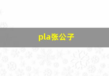 pla张公子