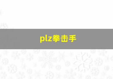 plz拳击手