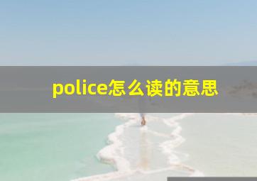 police怎么读的意思