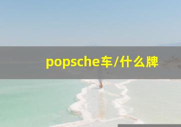 popsche车/什么牌