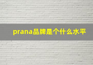 prana品牌是个什么水平