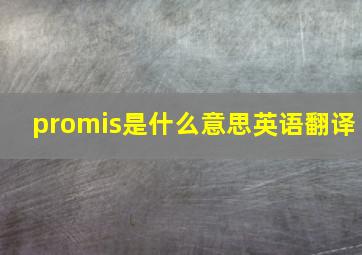 promis是什么意思英语翻译