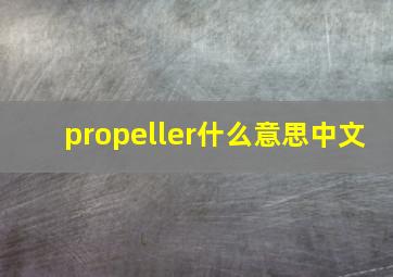 propeller什么意思中文