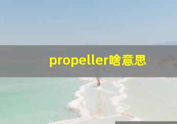 propeller啥意思