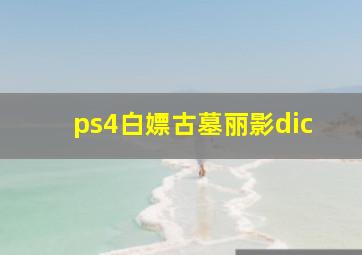 ps4白嫖古墓丽影dic