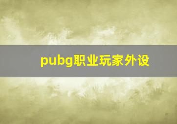 pubg职业玩家外设