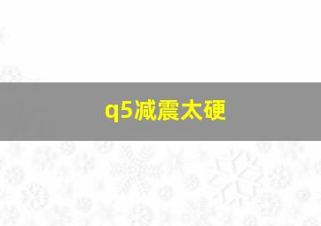 q5减震太硬