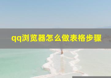 qq浏览器怎么做表格步骤