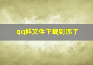 qq群文件下载到哪了