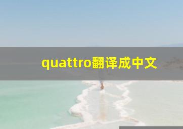 quattro翻译成中文