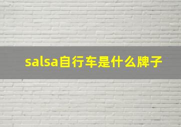 salsa自行车是什么牌子