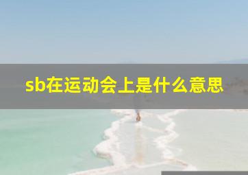 sb在运动会上是什么意思