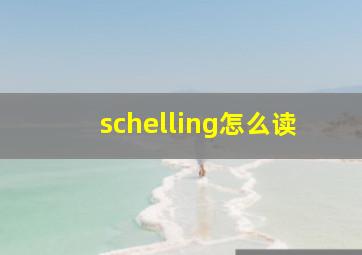 schelling怎么读