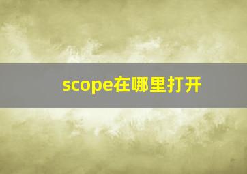 scope在哪里打开