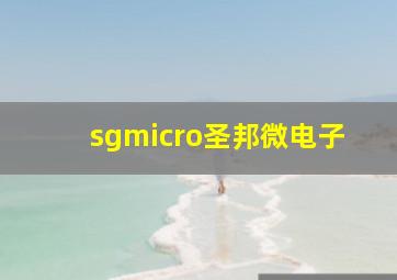 sgmicro圣邦微电子