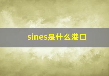 sines是什么港口