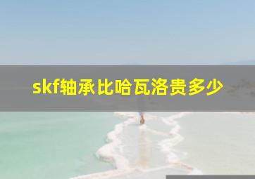 skf轴承比哈瓦洛贵多少