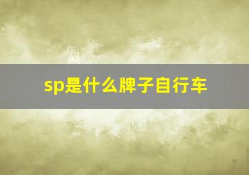 sp是什么牌子自行车