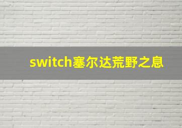 switch塞尔达荒野之息