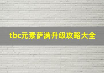 tbc元素萨满升级攻略大全