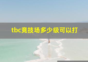 tbc竞技场多少级可以打