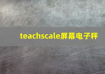 teachscale屏幕电子秤