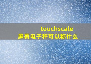 touchscale屏幕电子秤可以称什么