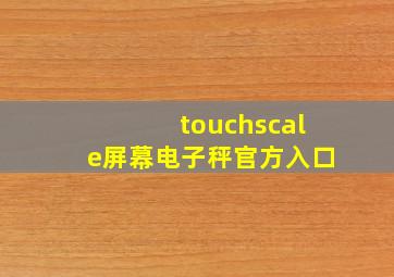 touchscale屏幕电子秤官方入口