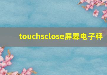 touchsclose屏幕电子秤