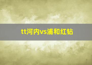 tt河内vs浦和红钻