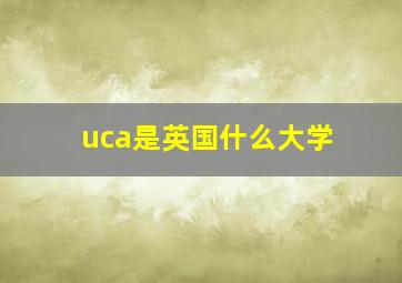 uca是英国什么大学