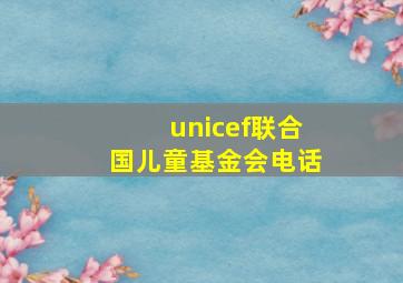 unicef联合国儿童基金会电话