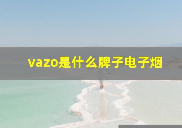 vazo是什么牌子电子烟