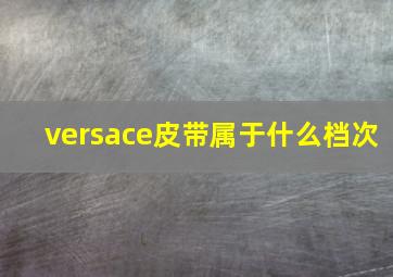 versace皮带属于什么档次