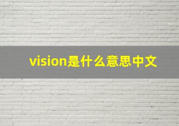 vision是什么意思中文