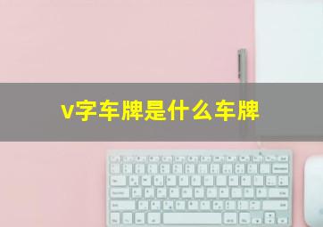 v字车牌是什么车牌