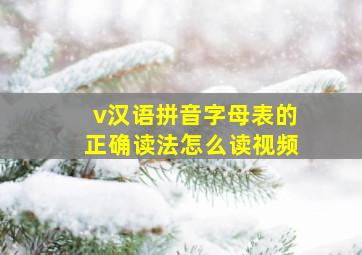 v汉语拼音字母表的正确读法怎么读视频