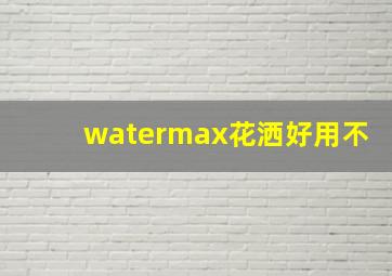 watermax花洒好用不