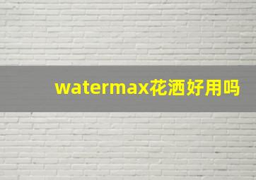 watermax花洒好用吗