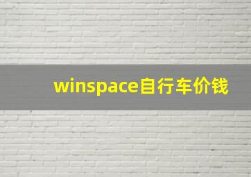 winspace自行车价钱