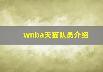 wnba天猫队员介绍