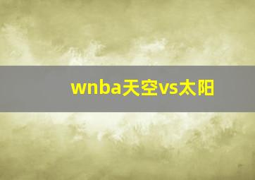 wnba天空vs太阳