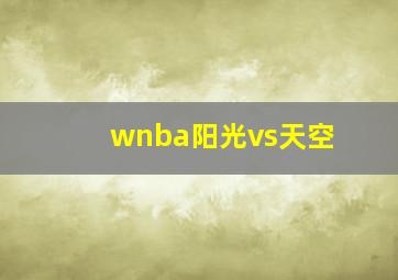 wnba阳光vs天空