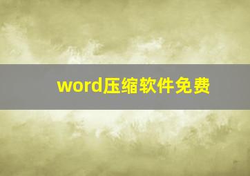 word压缩软件免费