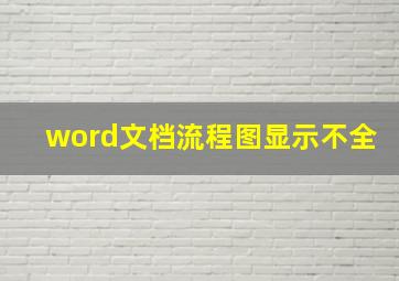 word文档流程图显示不全