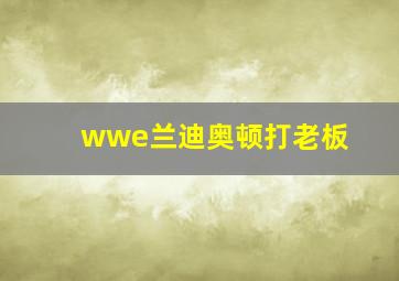 wwe兰迪奥顿打老板