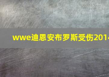 wwe迪恩安布罗斯受伤2014